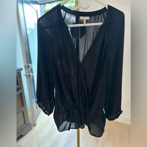 Joie. 100% Silk black blouse.
